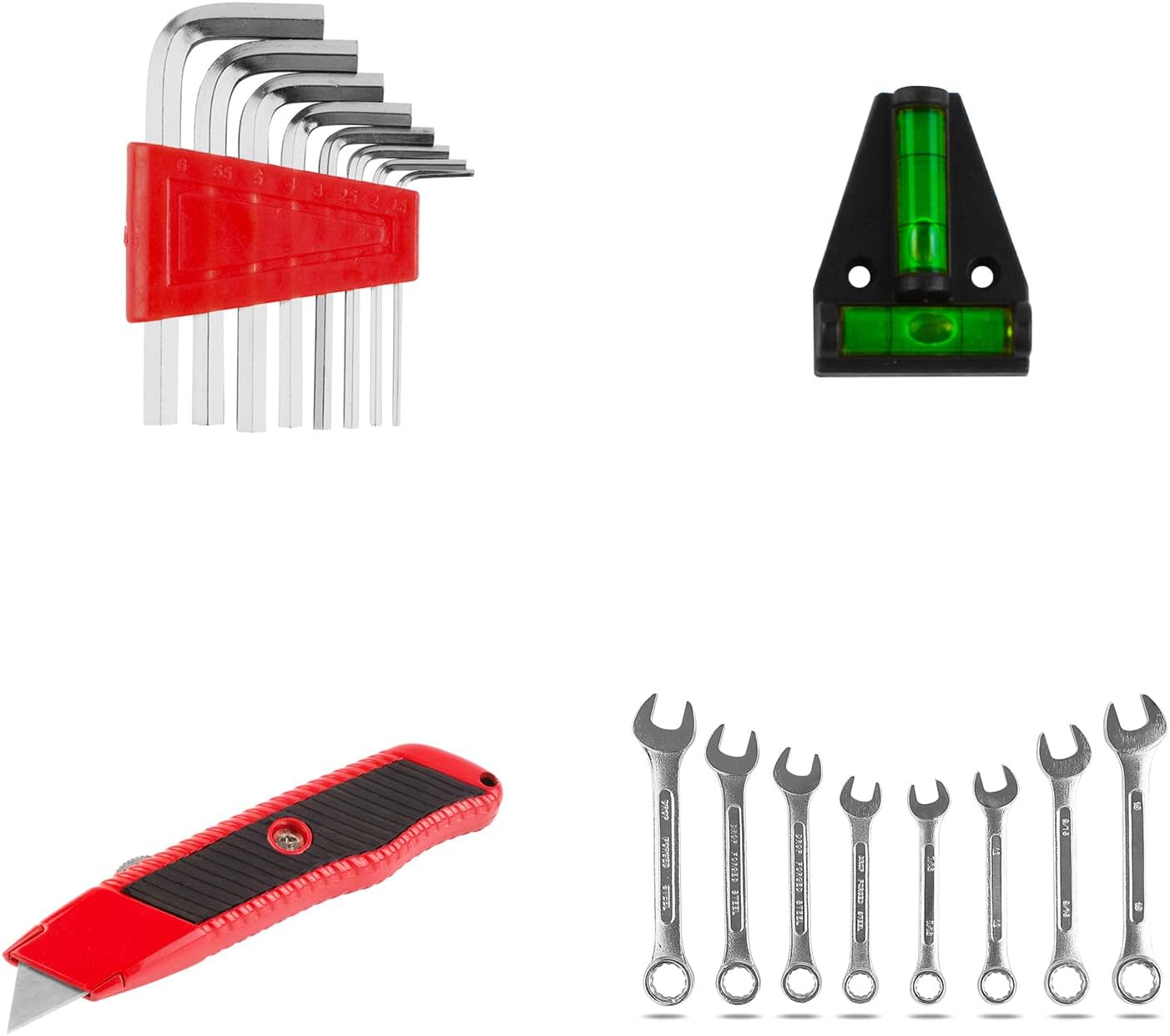 TLGREEN 95-Piece Car Tool Kit with Storage Case, Red | Marine Tool Kit with Wrench, Pliers, Sockets And Bits; Organized Repairs for Boats, Vehicles And Household Maintenance